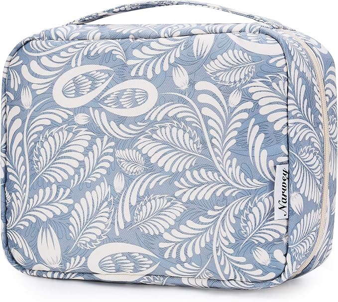Narwey Small Hanging Travel Toiletry Bag for Women, Travel Bag for Toiletries, Makeup Bag Organizer Cosmetic Bags Make Up Bags for Girls