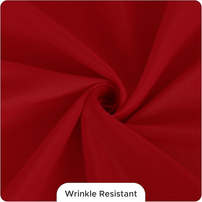 Fitable 8 Pack Rectangle Tablecloths: Stain Resistant Wrinkle Free Table Clothes, Washable Reusable Polyester Table Covers for Wedding Christmas Party Birthday Banquet Reception(Red, 60x102 Inch)