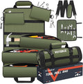 Tool Roll Up Bag, Gifts for Him Men Dad Husband Boyfriend Valentines Day, 1680D Portable Tool Storage for Men, Heavy Duty Tool Organizer with Detachable Pouches&Wrench Roll for Mechanic
