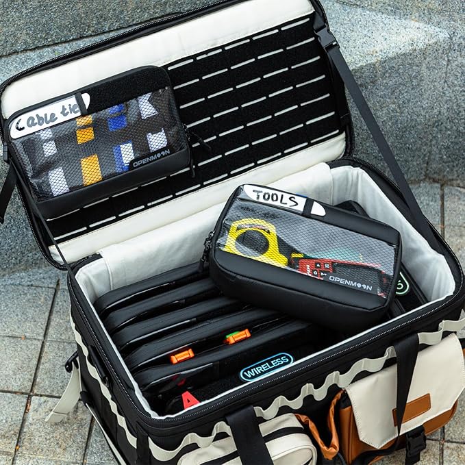 OPENMOON Translucent Storage Electronics & Camera Accessory Pouch - Cable Organizer Gear Accessories Pouch Travel Camera Essentials - M Thin Version