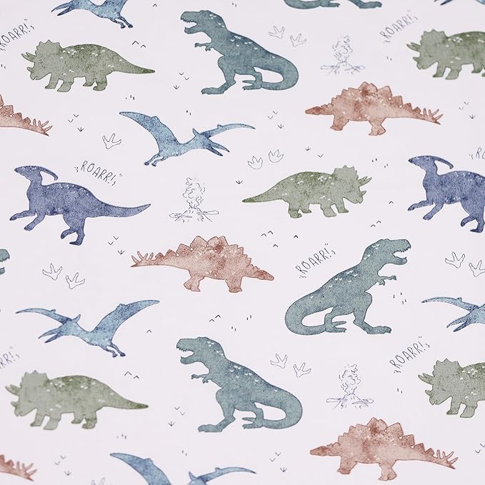 Hanjunzhao 21Pcs Cartoon Dinosaur Fabric Fat Quarters Bundles 18 x 22 Inch, Animal Print Dinosaurs Cotton Quilting Fabric Squares for Quilting, Sewing, Baby Boy Blanket, Quilts, Home Decor, and Crafts