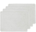 Solino Home Linen Light Grey Placemats Set of 4-100% Pure Linen Placemats 14 x 19 Inch for Spring, Easter - Fringe, Handcrafted and Machine Washable