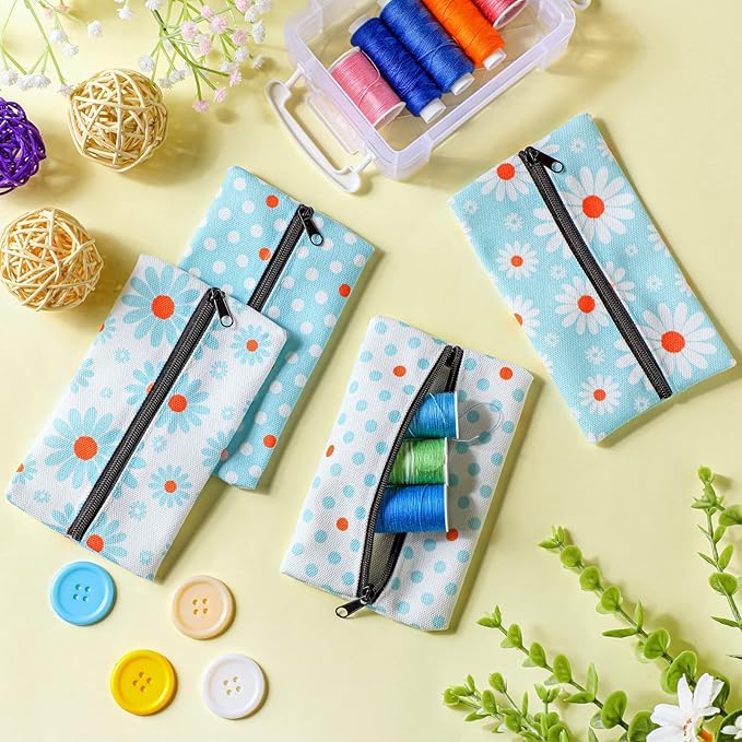 8 Pieces Purse Tissue Holder Reusable Travel Tissue Pouch Fabric Zipper Purse for Bag Car Office Home(Fresh)