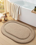 Color&Geometry Beige 24"x36" Small Bathroom Rugs, Non Slip, Absorbent, Soft, Washable Bath Rug, Thick Bath Mat, Bath Mats for Bathroom Floor, Shower, Sink, Vanity