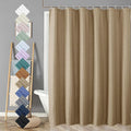 Aiyufeng Taupe Shower Curtain for Bathroom, Embossed Textured Fabric Shower Curtain for Bathroom - Soft Cloth & Hotel Spa, Machine Washable, 72X78,Taupe