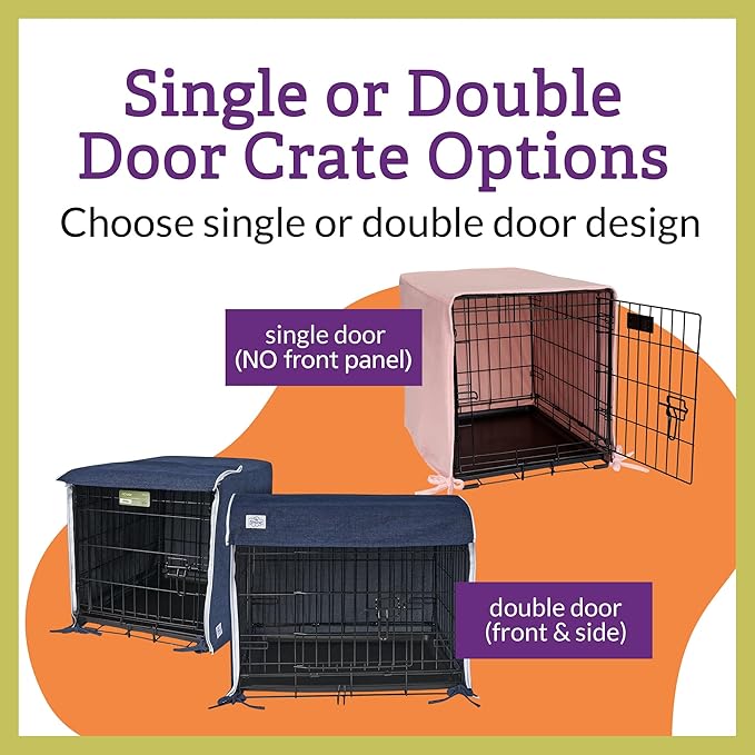 Pet Dreams Dog Crate Cover - Breathable Fabric Kennel Topper for Single-Door Crates, Fits iCrate Dog Cages 18, 24, 30, 36, 42, 48 Inches (Pink, Large, 36")