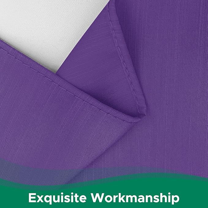 Biscaynebay Wrap Around Bed Skirts for Full & Full XL Beds 15" Drop, Purple Adjustable Elastic Dust Ruffles Easy Fit Wrinkle & Fade Resistant Silky Luxurious Fabric Machine Washable