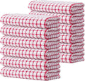 Kitinjoy Cotton 12 Pack Terry Kitchen Towels, 16 x 25 Inches Super Soft and Absorbent Dish Towels, Quick Drying Hand Towels for Kitchen Drying, Red