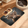 Highland Cow Feeding Mat, Absorbent Quick-Dry Cat Dog Food and Water Bowl Mats,Non-Slip Rubber Backing Mat,Cat Dog Accessories Supplies 12" x 20"