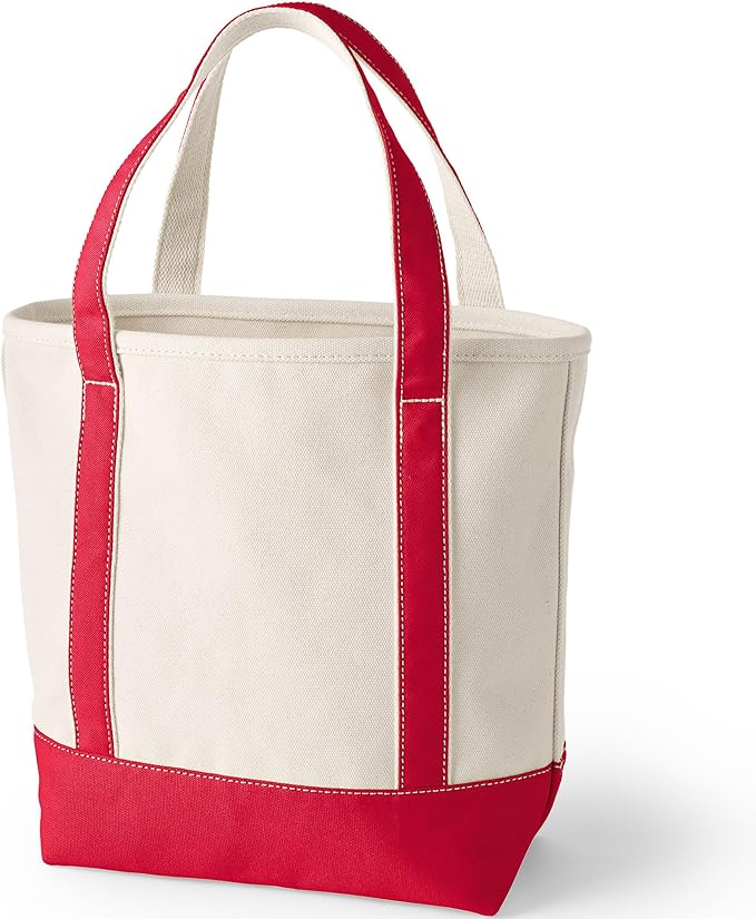 Lands' End Pre-Monogrammed Letter Canvas Tote Bag