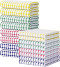Kitinjoy Cotton 16 Pack Kitchen Towels and Dishcloths Sets, 16 x 25 Inch & 12 X 12 Inch Dish Towels Bulk, Super Soft and Absorbent Hand Towels for Kitchen Drying, Mixed Color