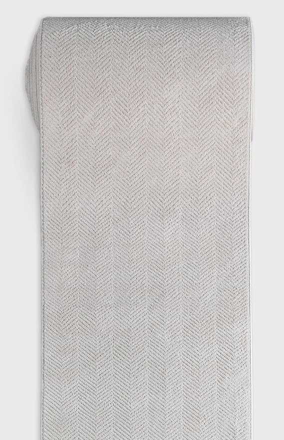 Well Woven Custom Size Hallway & Stair Runner- Harlow Pompeii Ivory 31 Inches Wide x 70 Feet Long Runner (31" x 70') Runner Rug - Modern Chevron Pattern, Ultra-Soft, Easy-Clean