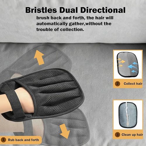Anazzly 2Pcs Pet Hair Removal Glove with Electrostatic Technology, Pet Hair Gloves for Dogs and Cats, Washable Pet Hair Remover Tool for Sofas, Carpets, Car Seats and Bedding