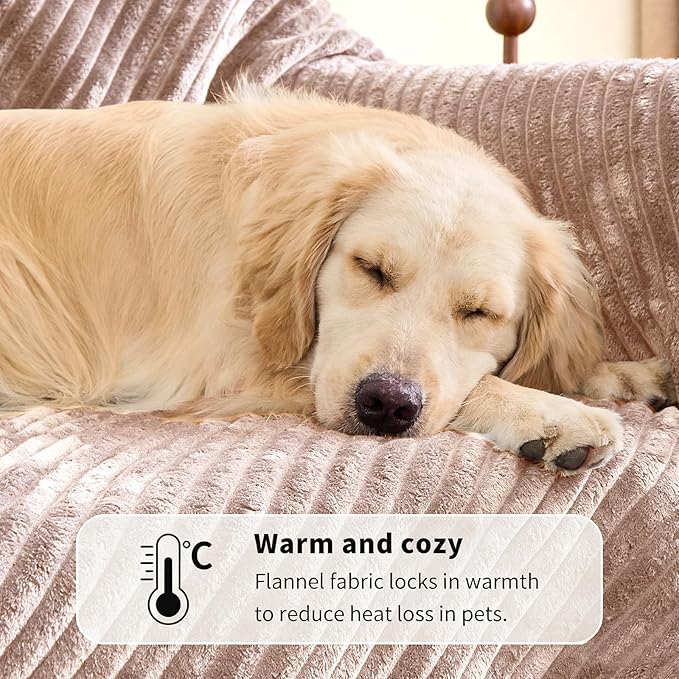Dog Crate Mat, 2 Pack 36"×48" Flannel Washable Pet Mat for Dogs and Cats, Non-Slip Pet Pad for Kennel Training, Absorbs Urine and Waterproof Pad for Sofa Bed Crate Kennel Car Seat Floor（Khaki）