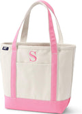 Lands' End Pre-Monogrammed Letter Canvas Tote Bag