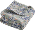NTBAY 4 Layer Muslin Cotton Toddler Blanket, 42x60 Soft and Breathable Receiving for Newborns and Infants, Perfect for Crib, Stroller, Travel, Lightweight Nursery Blanket, Retro Floral Botanical