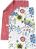 Desert Aqua || 2 Pack Double Sided|| Not Your Ordinary Dish Towels || Waffle Weave Microfiber || Tea Towels || Highly Absorbent || Hanging Loop || Dish Cloths|| Designer Prints|| Flower Garden