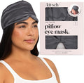Kitsch Satin Sleep Mask - Eye Masks for Sleep, Softer Than Silk Satin Sleeping Mask Blindfold and Sleep Masks for Women and Men, Eye Care Travel Essentials - Charcoal Black