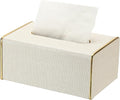 uxcell Tissue Box Cover, Rectangle Modern Tissue Box Holder with Magnetic Closure for Living Room Bedroom Office Hotel Desk (8.3"x5.1"x3.5", White)