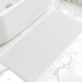 SUBRTEX Bathroom Rugs, 24" x 60" Chenille Bath Rug Soft Short Plush Bath Mat Soft Shower Mat Water Absorbent Shower Mat Quick Dry Machine Washable, White