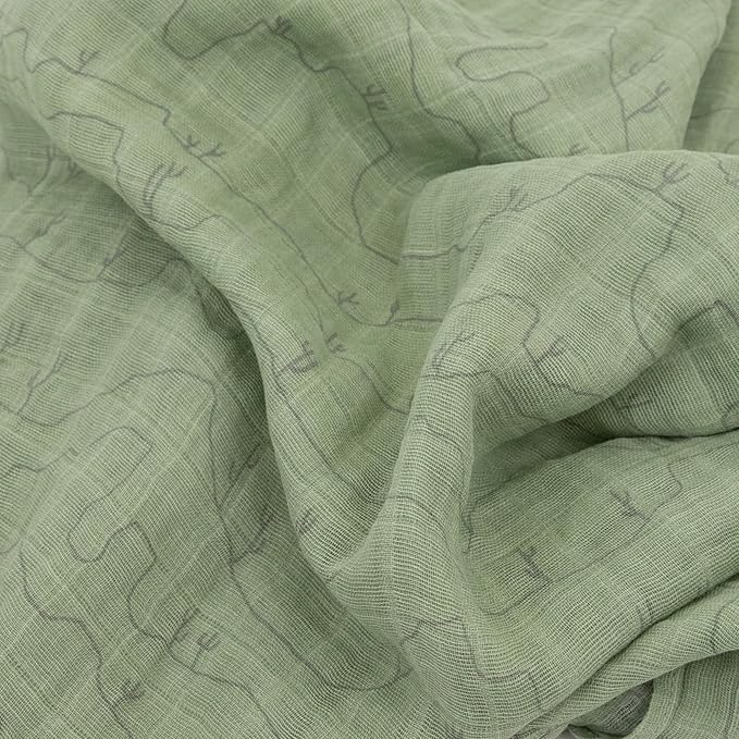 Little Unicorn Premium Cotton Swaddle Baby Blanket | Breathable Fabric | for swaddling, Play, Nursing & More (Cactus Lines)