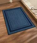 chakme Bathroom Rugs Mat 24x17, Ultra Thin Non Slip Bath Mat Small Quick Dry Absorbent Bath Mat for Bathroom, (Dark Blue, 24"x17")