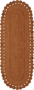 Runner - Oval Rug 2x18 Area Rug Kilim Rug Orange Solid Design 0.27 inches ThickIndoor Outdoor Rug Flatweave Rug High Traffic Area Home & Foyer Corridor Hallway & Stair Runner