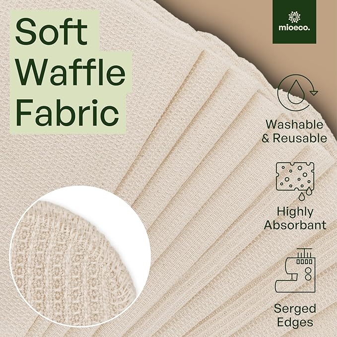 20 Pack Reusable unPaper Towels Washable - Nature Friendly - Organic Cotton Alternative - Thick, Strong, Paperless Kitchen Dish Cloths - Reusable Napkins - Dish Towels - Cloth Napkin - Kitchen Towels