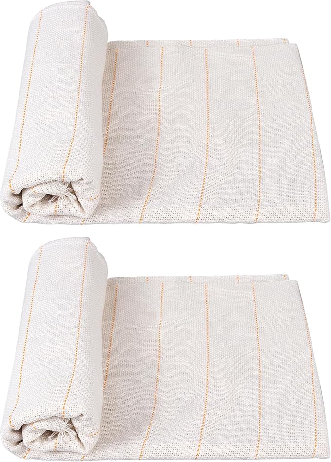 2PC 40"x40" Inch Premium Tufting Cloth with Marked Lines, Monks Cloth for Tufting Gun Rug Tufting, Rug Tufting Supplies Punch Needle Fabric for Art Hand Making DIY Craft Decoration