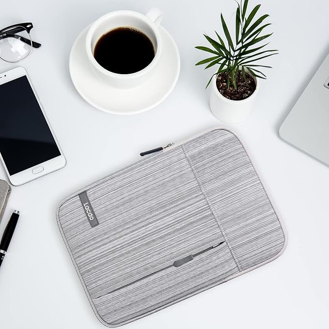 Lacdo Tablet Sleeve Case for 11 inch iPad A16 | 11 inch iPad Pro M5 M4 | 11 Inch ipad Air M3 M2 | 10.9" ipad/ipad Air | 10.2" IPad | 10.5" IPad Pro | Samsung Galaxy Tab A9+ Protective Bag, Dark Gray
