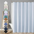 Aiyufeng Glacier Blue Shower Curtain for Bathroom, Embossed Textured Fabric Shower Curtain for Bathroom - Soft Cloth & Hotel Spa, Machine Washable, 72X78,Glacier Blue