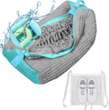 Shoe Washing Machine bag, Shoe Laundry Bag for Washer and Dryer, Include Dry Net Bag, Reusable and Durable Zipper with Hook Design, Shoe Washing Bag for Sneaker (Gray, 1 Pack)