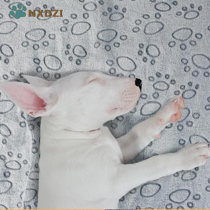 Dog Blankets for Large Dogs, 1 Pc Dog Blanket Washable, Soft Fluffy Flannel Pet Blanket Mat Cover for Bed Couch, Cute Print Puppy Blanket 60" x 50"