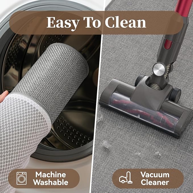 MontVoo Bath Mat Rug-Ultra Thin Non Slip Bath Mats for Bathroom Mat Quick Dry, Rubber Backing Washable Bathroom Rugs Fit Under Door, Absorbent Bath Rugs for Floor,17"x24",Grey