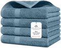 Villa Celestia 100% Cotton Hand Towel Set of 4, (16 x 28 inches) Sustainable, Soft, Highly Absorbent, Quick Drying, Combed Cotton Hand Towels Pack of 4 Ideal for Hotels, Spa, Bathroom, Dorm, Blue