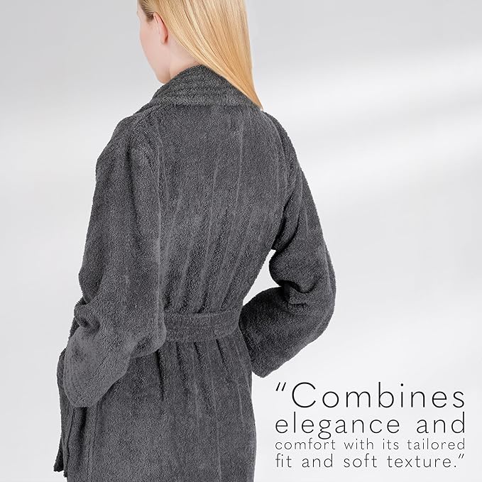 American Soft Linen Women’s 100% Cotton Terry Bathrobe – Soft, Absorbent, Quick Dry Turkish Robes for Women Quality Housecoat