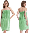PJGGZ Towel Wrap for Women, Three Adjust Clasps Closure Bath Wraps After Shower Spa Sauna Bathrobe(Available in Plus Size)