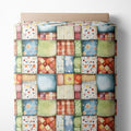 Pastel Farmhouse Patchwork Cotton Fabric – Premium Turkish Printed Cotton 140 GSM, Pre-Cut 61 x 36.6 Inches, Quilting & Sewing Fabric for Crafts, Home Decor & DIY Projects