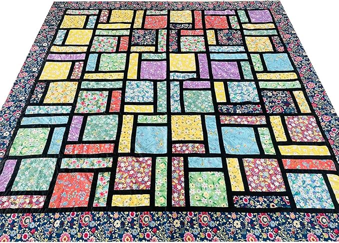 HANPATQUI 50PCS 8 x 8 inch Floral 100% Cotton Fat Quarters Fabric for Sewing and Quilting Bundles Precut Fabric Square for DIY Craft Patchwork…