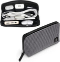 SIMTOP Small Tech Accessory Pouch Cable Organizer Bag, Compact Electronics Travel Case for Charger, Cords, Mouse & Power Bank, Water-Resistant Portable Gadget Storage for Backpack & Daily Commute