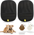 2PCS Pet Hair Removal Gloves for Cats & Dogs,Electrostatic Reusable Pet Hair Removal Brush,Double Sided Static Romover(２PCS Gloves, 1PCS White Comb,2PCS Pet Hair Keychain)for Clothing,Carpet.
