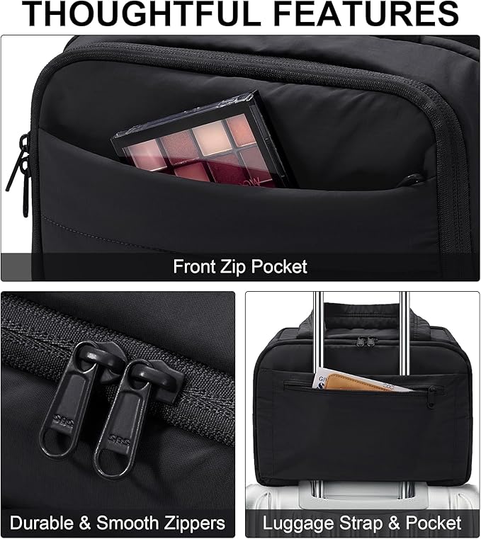 Bagstellar Travel Toiletry Bag, Lightweight Wide-open Large Puffy Toiletry Bag for Women, Quilted Makeup Bag Organizer Water-resistant Cosmetic Bag with Handle for Toiletries, Essentials, Accessories