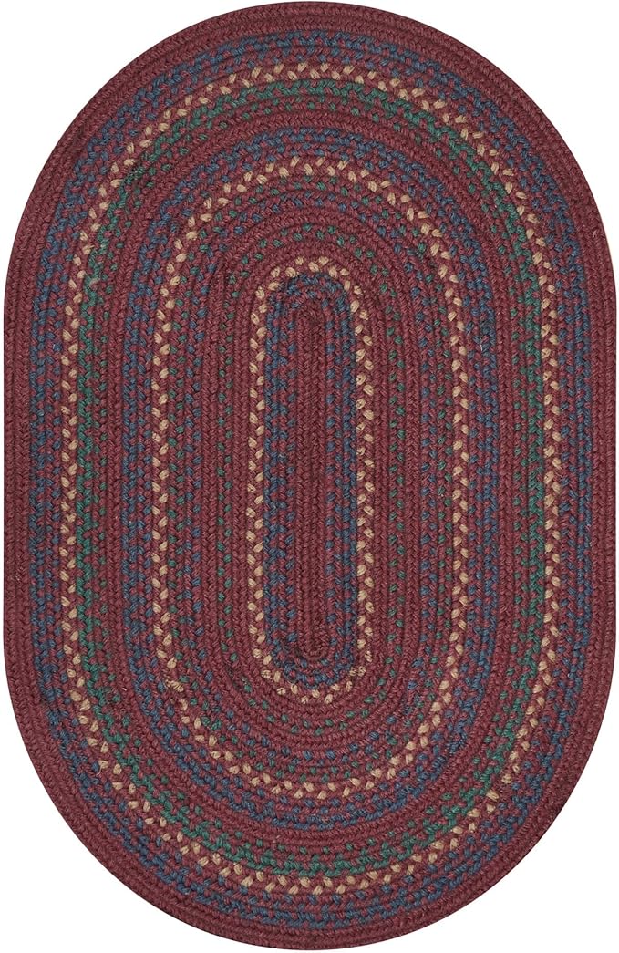 Homespice Jamestown Oval Area Rugs 6x9' - Ideal as Dining Room Rugs for Under Table for Primitive Decor