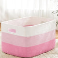 Artfeel Blanket Basket,Rectangle Woven Baskets for Storage,100L Laundry Basket for Decorative Nursery Blanket,Toys,Dirty Clothes and Magazine in Shelves,Baby Room,and Living Room