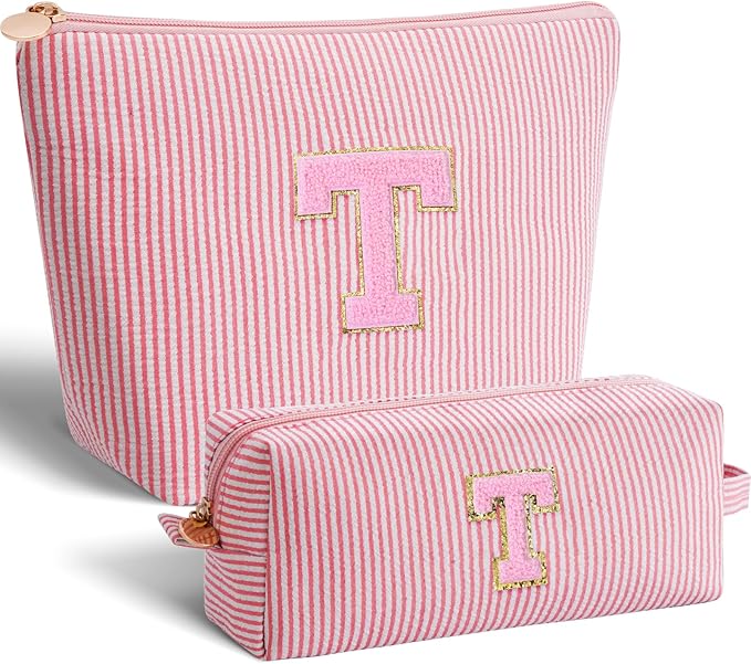 Btffitting Teacher Appreciation Gifts,Thank You Gifts from Students,Birthday Teacher Retirement Gifts for Women,Teachers Day Gift Ideas,Makeup Bag Set Cosmetic Bag - Peach,T