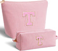 Btffitting Teacher Appreciation Gifts,Thank You Gifts from Students,Birthday Teacher Retirement Gifts for Women,Teachers Day Gift Ideas,Makeup Bag Set Cosmetic Bag - Peach,T