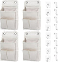 Someteth Hanging Basket for Organizing, Wall Organizer with Pockets and Over The Door Organizer，Can for Home, Closet, Office and Camper (4 White)