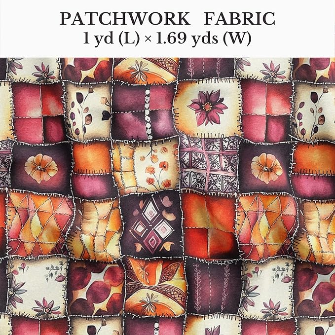 Soft Blossom Patchwork Cotton Fabric – Premium Turkish Printed Cotton 140 GSM, Pre-Cut 61 x 36.6 Inches, Pastel Floral Quilting Fabric for Baby Projects, Home Decor & Sewing Crafts