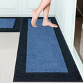 DOMUSTEX Machine Washable (24" x 36"+ 24" x 60"') Runner Rugs Set of 2, Non Slip Kitchen Mats for Floor, Absorbent Entryway Rug for Kitchen, Bedroom, Hallway, Bathroom, Door (Roll Packing)
