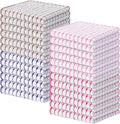Kitinjoy Cotton 24 Pack Terry Kitchen Dish Cloths, 12 x 12 Inches Super Soft and Absorbent Dish Rags, Quick Drying Dish Towels for Washing Dishes, Mix Colour